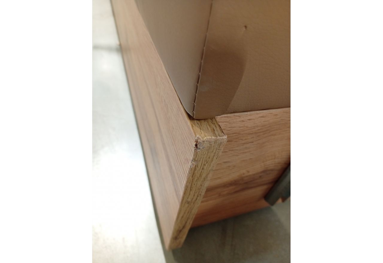 Łóżko kontynentalne BELLISSIMO KING 180x200 - Soft 34 - brązowa ekoskóra - OUTLETU