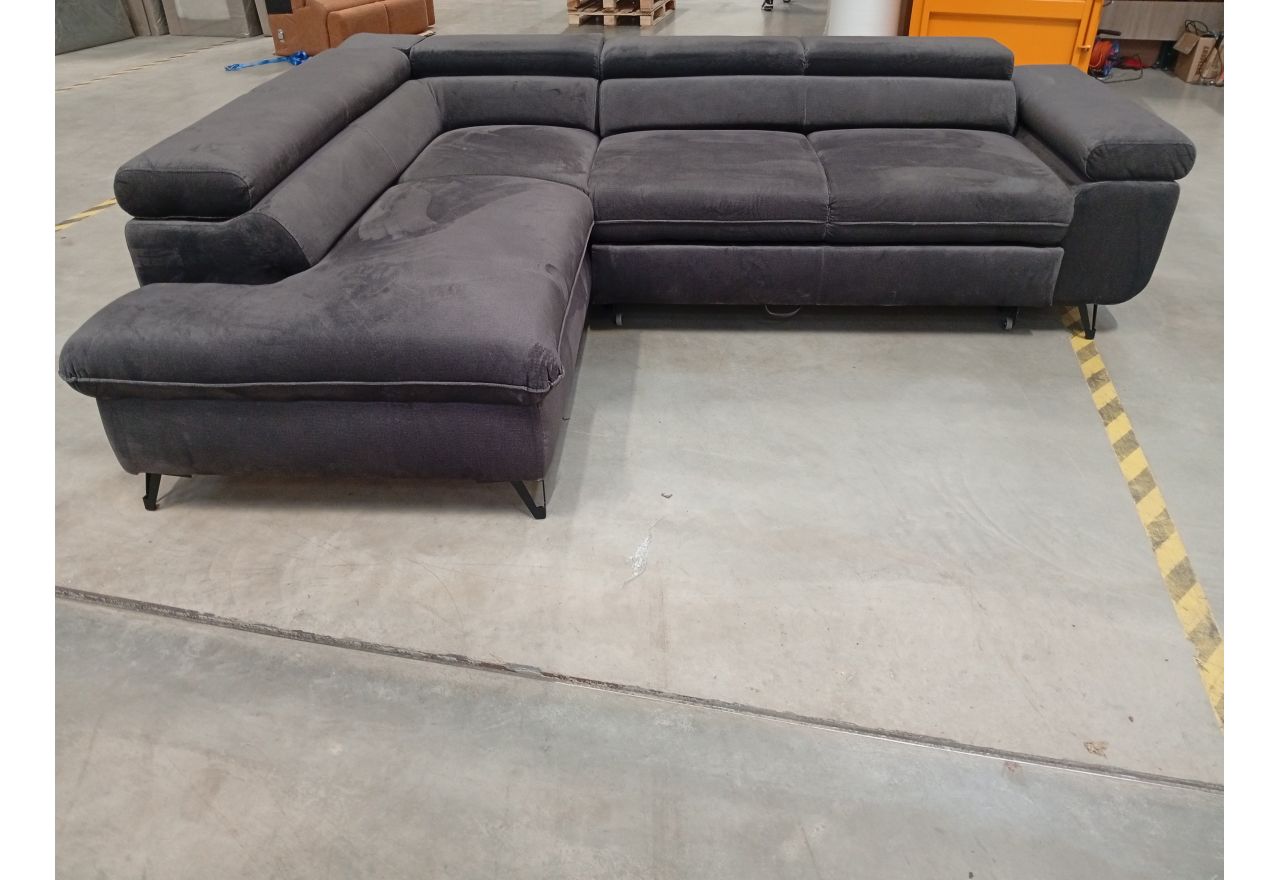 Narożnik PETER L - Monolith 92 - ciemny szary - OUTLETU