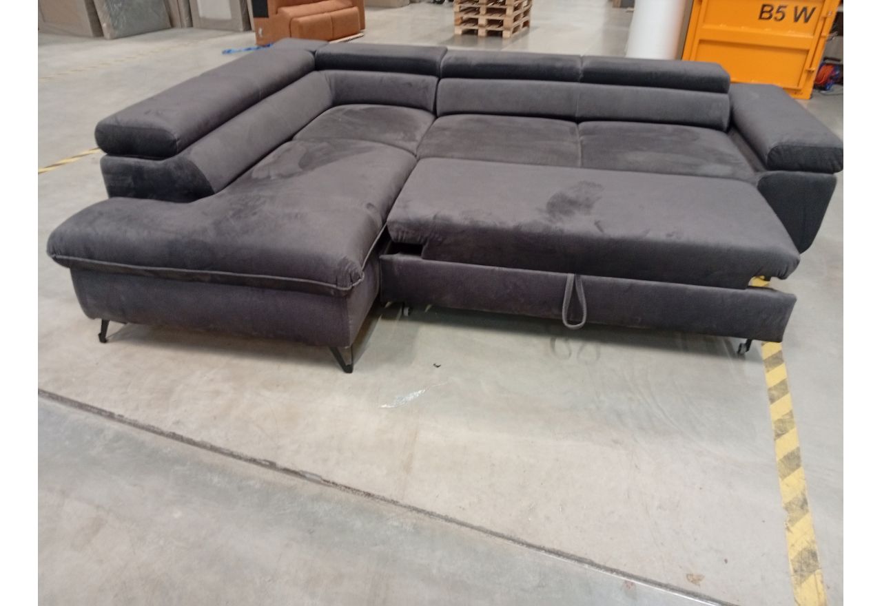 Narożnik PETER L - Monolith 92 - ciemny szary - OUTLETU