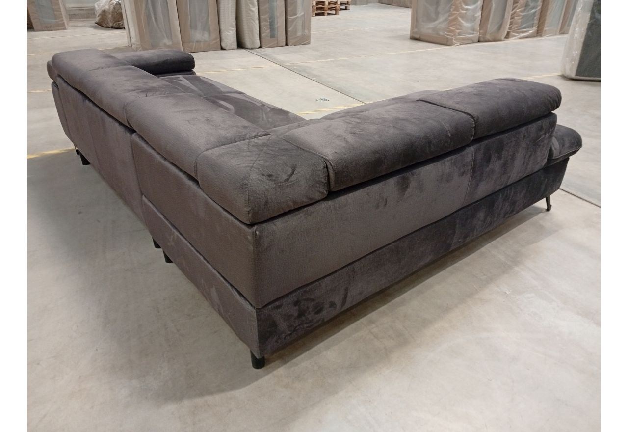 Narożnik PETER L - Monolith 92 - ciemny szary - OUTLETU