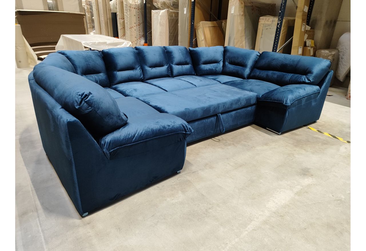 Narożnik COMODO U - Monolith 77 - niebieski - OUTLET