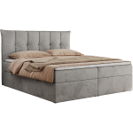 Łóżko kontynentalne PREMIUM 10 120x200 - H4 - jasnoszary, welwet