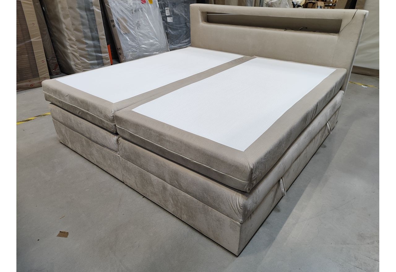 Łóżko kontynentalne GOLD 5 KING 200x200 - Monolith 02 - beżowy - OUTLETU