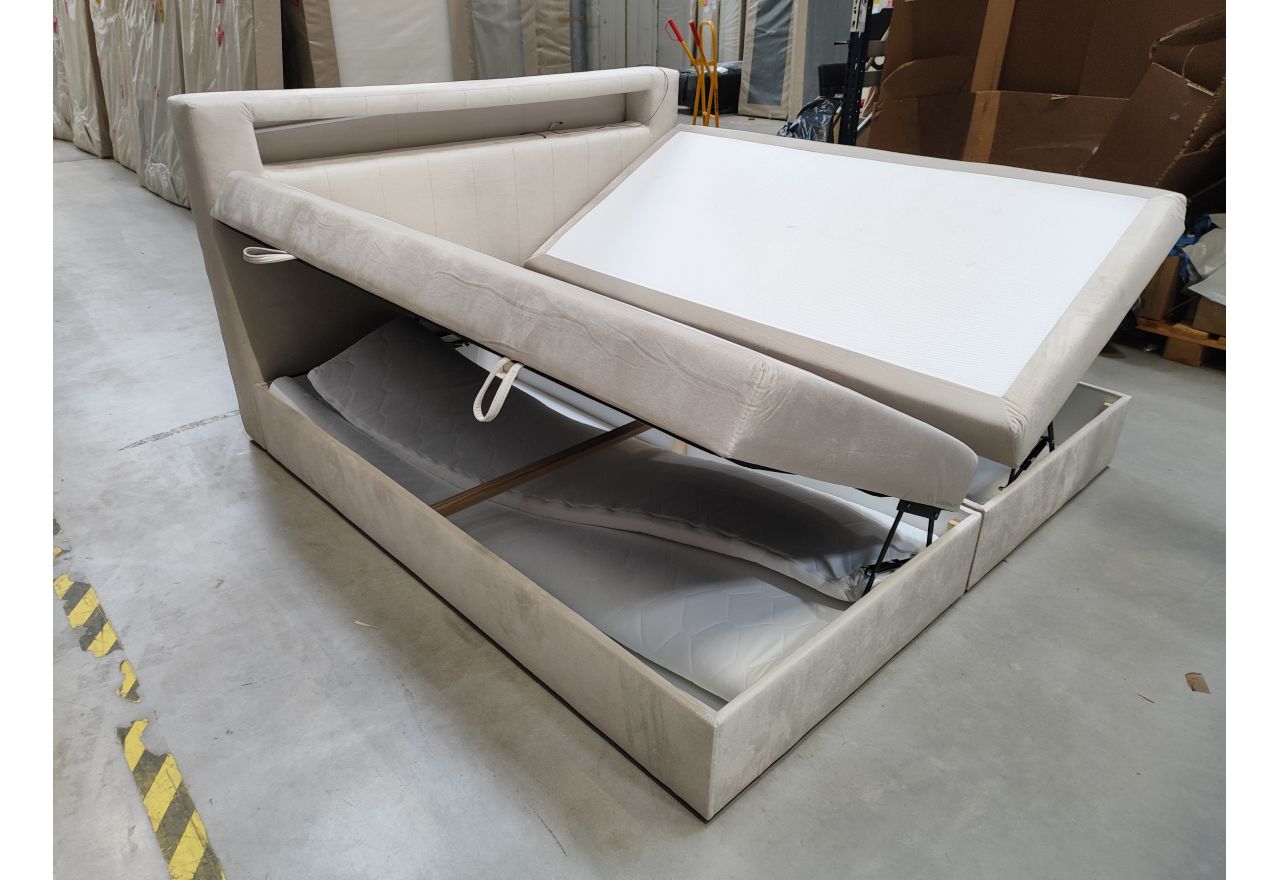 Łóżko kontynentalne GOLD 5 KING 200x200 - Monolith 02 - beżowy - OUTLETU