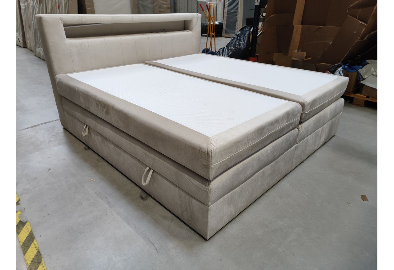 Łóżko kontynentalne GOLD 5 KING 200x200 - Monolith 02 - beżowy - OUTLETU