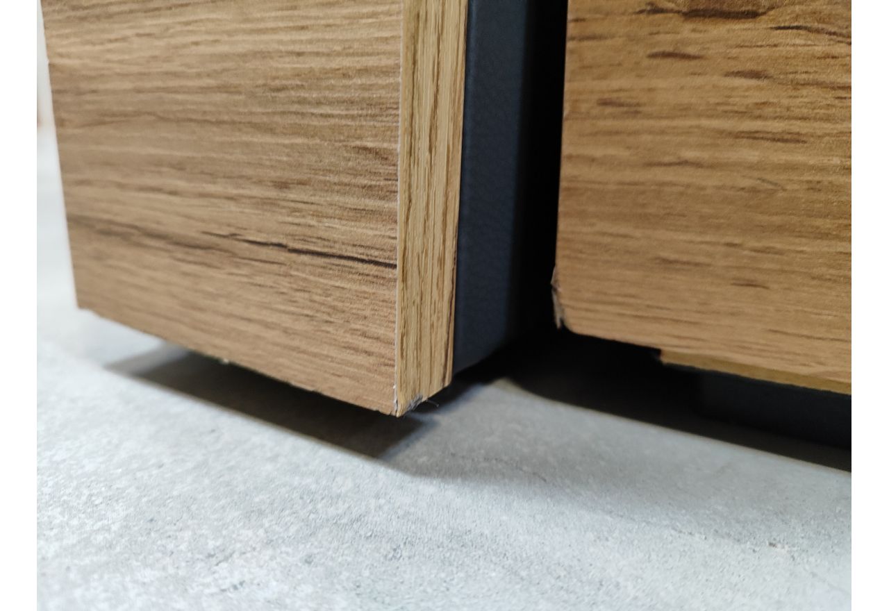 Łóżko kontynentalne VENETO KING 200x200 - Soft 20 - szara ekoskóra - OUTLETU