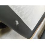 Łóżko kontynentalne VENETO KING 200x200 - Soft 20 - szara ekoskóra - OUTLETU