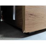 Łóżko kontynentalne VENETO KING 200x200 - Soft 20 - szara ekoskóra - OUTLETU