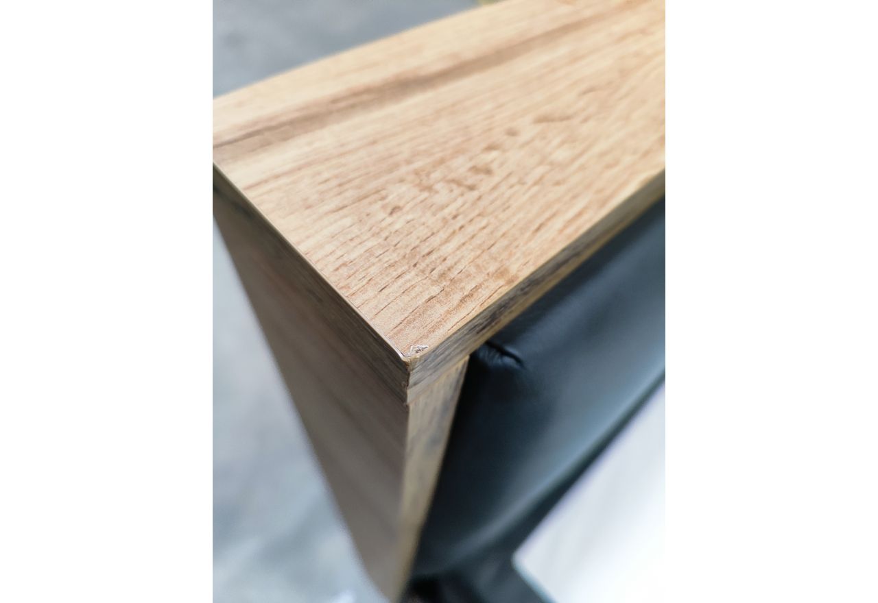 Łóżko kontynentalne VENETO KING 200x200 - Soft 20 - szara ekoskóra - OUTLETU