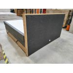 Łóżko kontynentalne VENETO KING 200x200 - Soft 20 - szara ekoskóra - OUTLETU