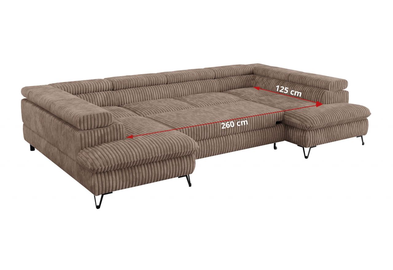 Narożnik PETER U - Tilia 17 - brązowy - OUTLET