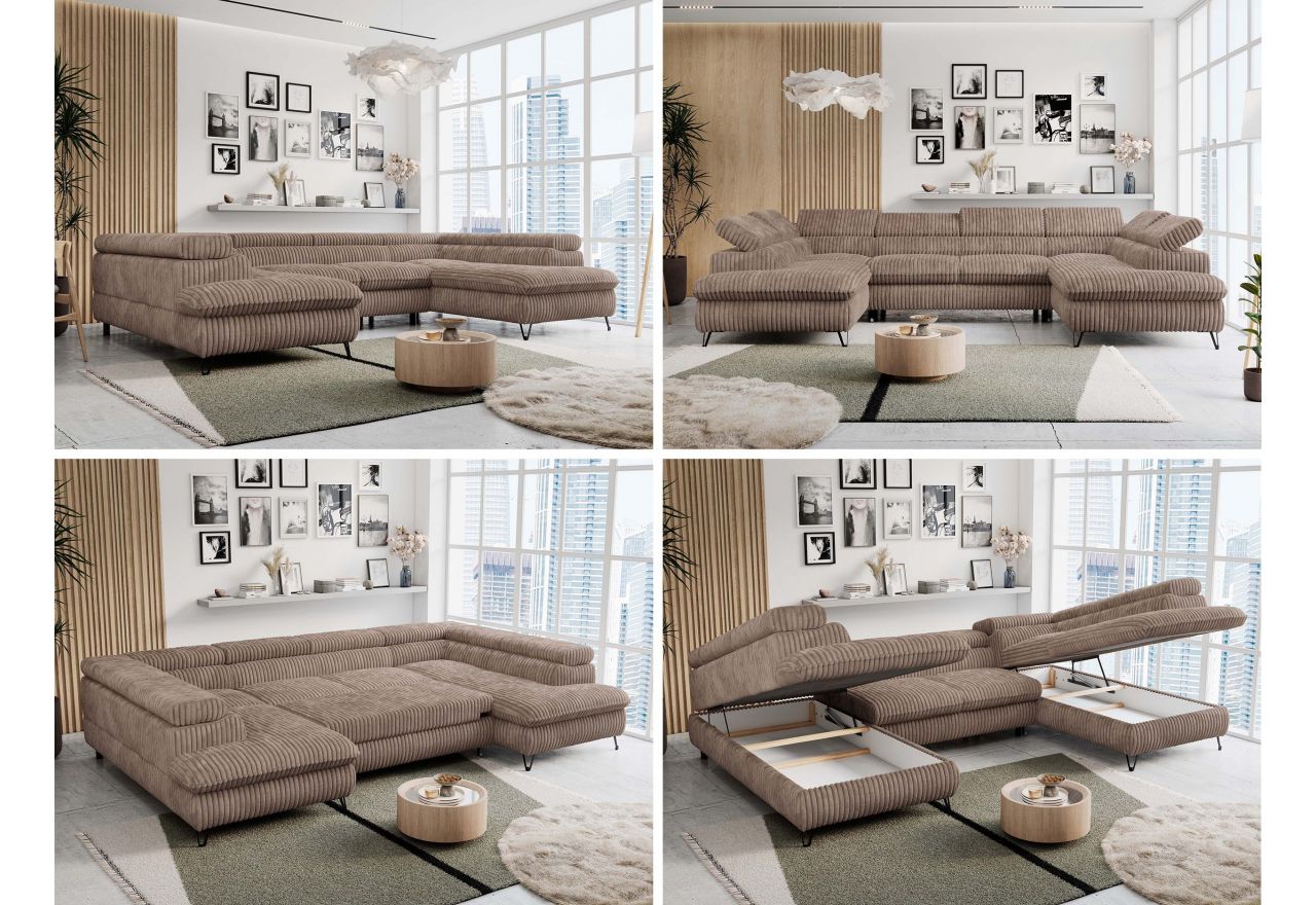 Narożnik PETER U - Tilia 17 - brązowy - OUTLET