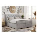 Łóżko kontynentalne ALDA 140x200 - Monolith 84 - jasny szary - OUTLET