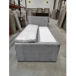 Łóżko kontynentalne KING DOREN 120x200 - Monolith 84 - jasny szary - OUTLET