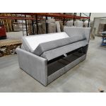 Łóżko kontynentalne KING DOREN 120x200 - Monolith 84 - jasny szary - OUTLET