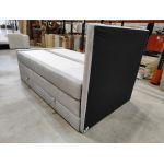 Łóżko kontynentalne KING DOREN 120x200 - Monolith 84 - jasny szary - OUTLET