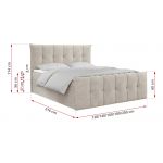 Łóżko kontynentalne PREMIUM 11 160x200 - Matana 17 - beżowy - OUTLET