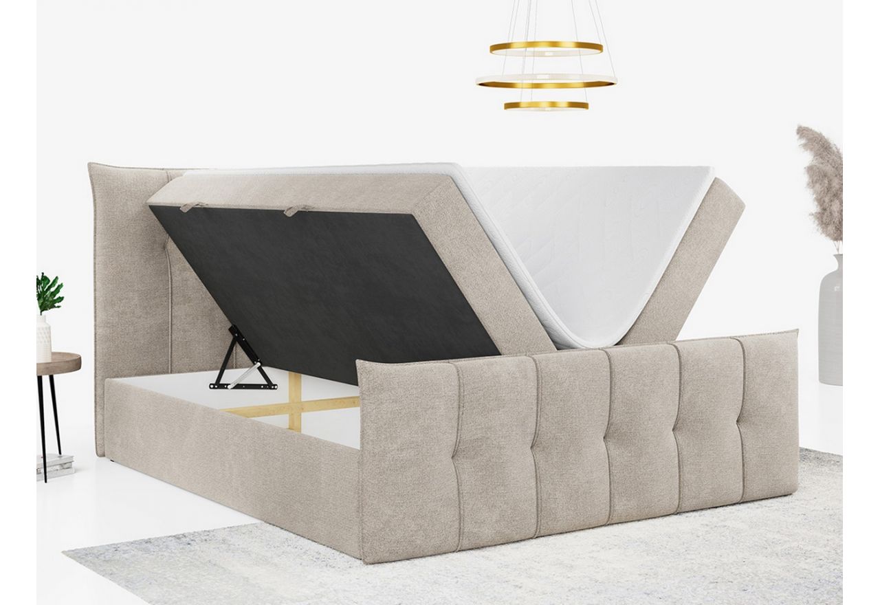 Łóżko kontynentalne PREMIUM 11 160x200 - Matana 17 - beżowy - OUTLET
