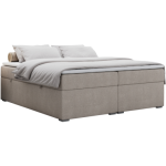 Łóżko kontynentalne bez wezgłowia BESS 200x200 - Matana 17 - beżowy - OUTLET