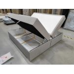 Łóżko kontynentalne bez wezgłowia BESS 200x200 - Matana 17 - beżowy - OUTLET