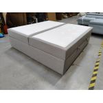 Łóżko kontynentalne bez wezgłowia BESS 200x200 - Matana 17 - beżowy - OUTLET