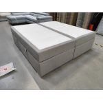 Łóżko kontynentalne bez wezgłowia BESS 200x200 - Matana 17 - beżowy - OUTLET