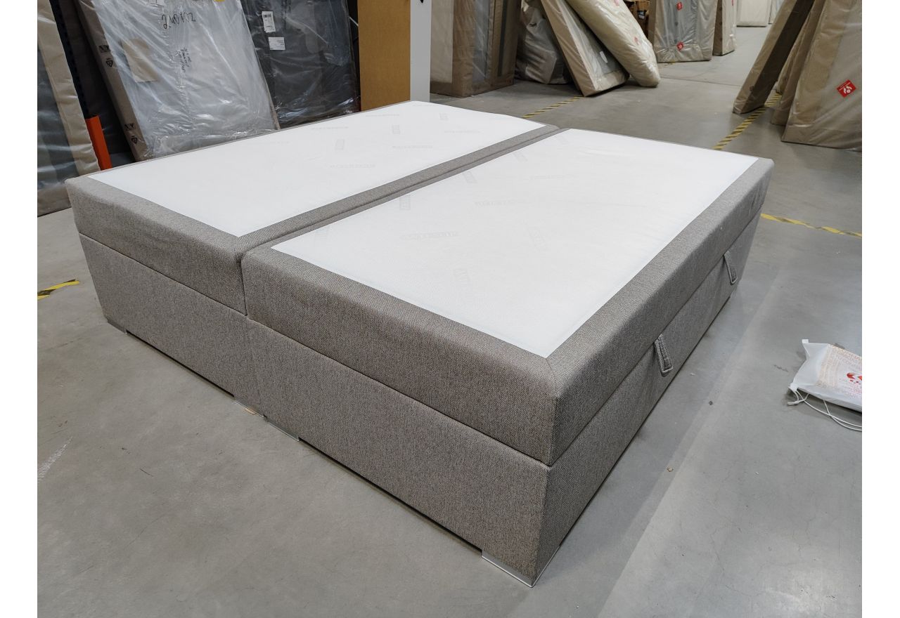 Łóżko kontynentalne bez wezgłowia BESS 200x200 - Matana 17 - beżowy - OUTLET