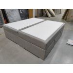 Łóżko kontynentalne bez wezgłowia BESS 200x200 - Matana 17 - beżowy - OUTLET