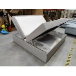 Łóżko kontynentalne bez wezgłowia BESS 200x200 - Matana 17 - beżowy - OUTLET