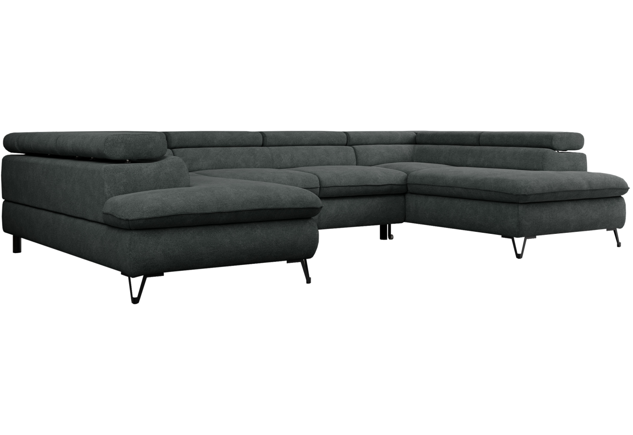 Narożnik PETER U - Matana 05 - ciemny szary - OUTLETU