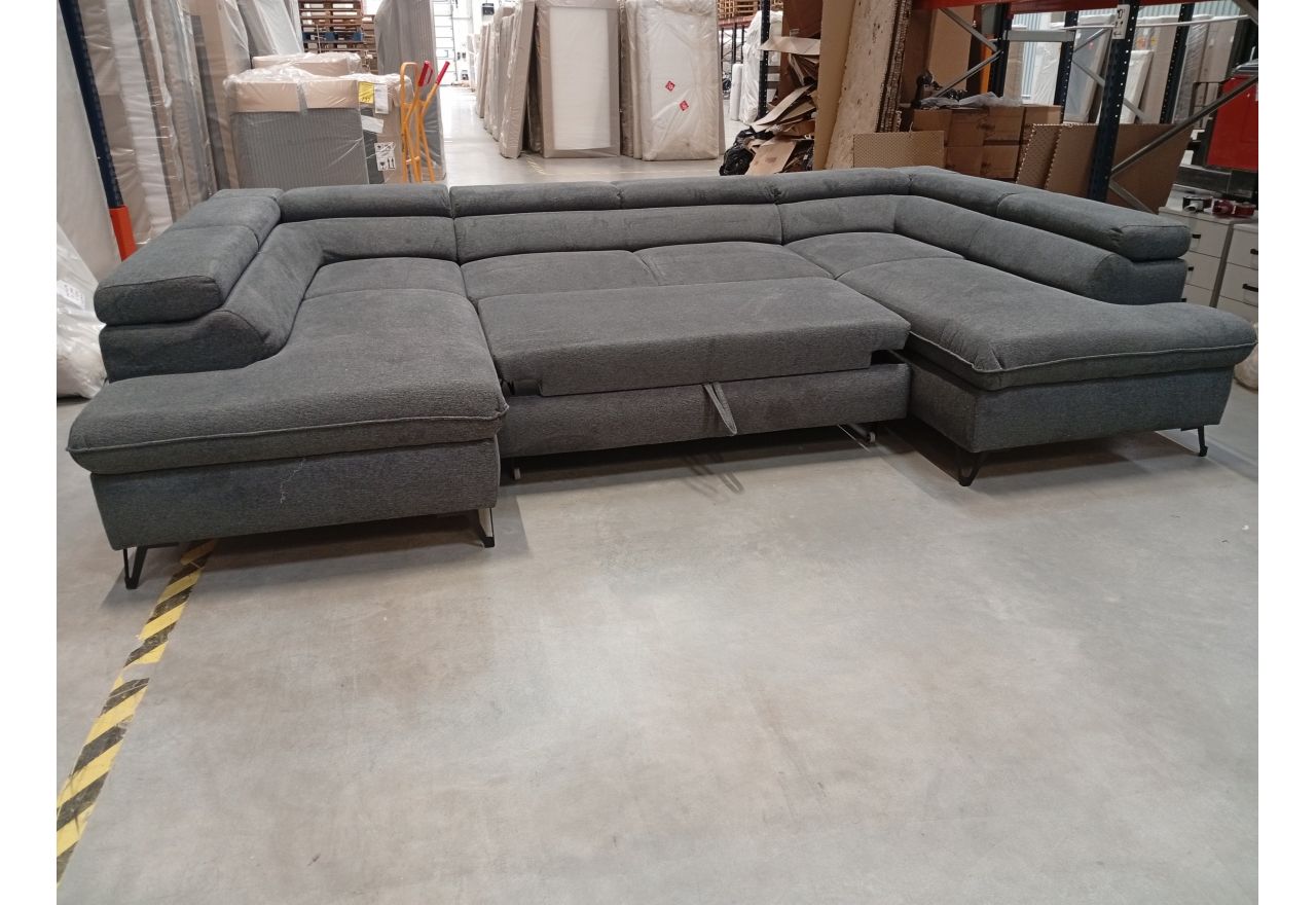 Narożnik PETER U - Matana 05 - ciemny szary - OUTLETU