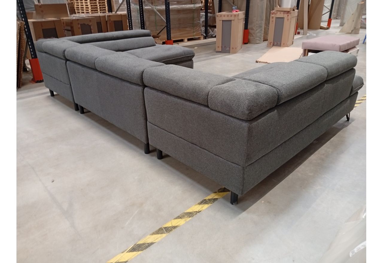 Narożnik PETER U - Matana 05 - ciemny szary - OUTLETU