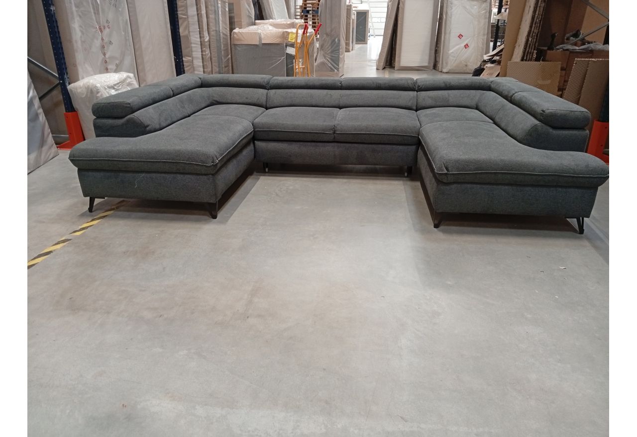 Narożnik PETER U - Matana 05 - ciemny szary - OUTLETU