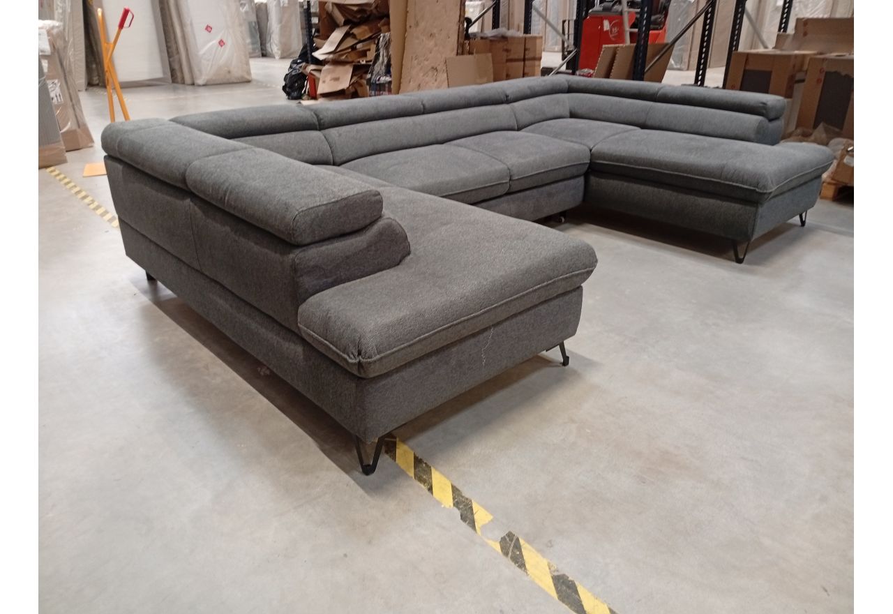 Narożnik PETER U - Matana 05 - ciemny szary - OUTLETU