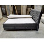 Łóżko kontynentalne MILEN 160x200 - Monolith 92 - ciemny szary - OUTLETU