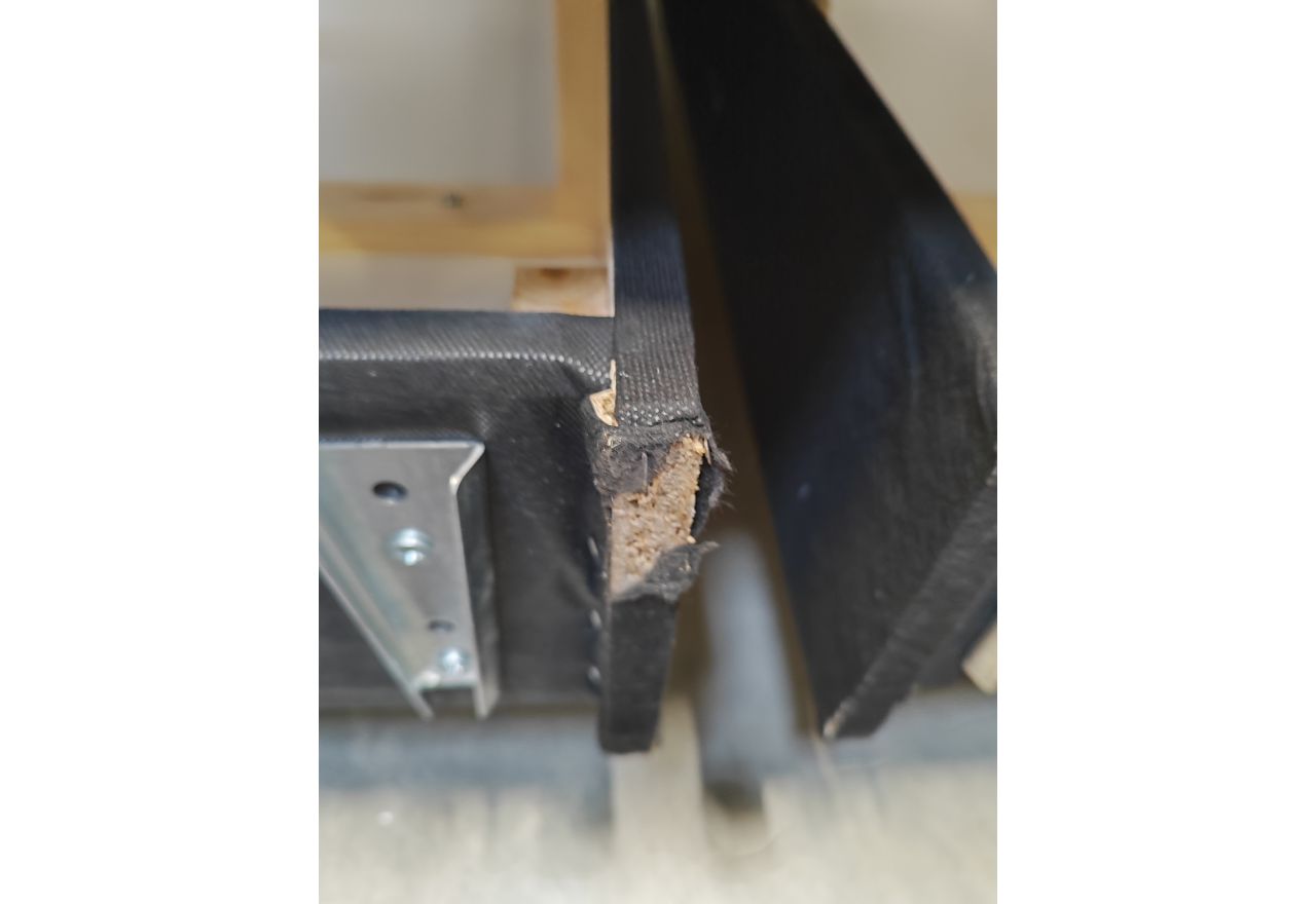 Łóżko kontynentalne MILEN 160x200 - Monolith 92 - ciemny szary - OUTLETU