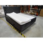 Łóżko kontynentalne MILEN 160x200 - Monolith 92 - ciemny szary - OUTLETU