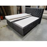 Łóżko kontynentalne MILEN 160x200 - Monolith 92 - ciemny szary - OUTLETU