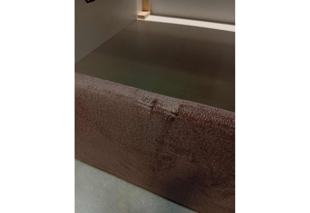 Łóżko kontynentalne ERNI KING 200x200 - Monolith 15 - brązowy - OUTLETU