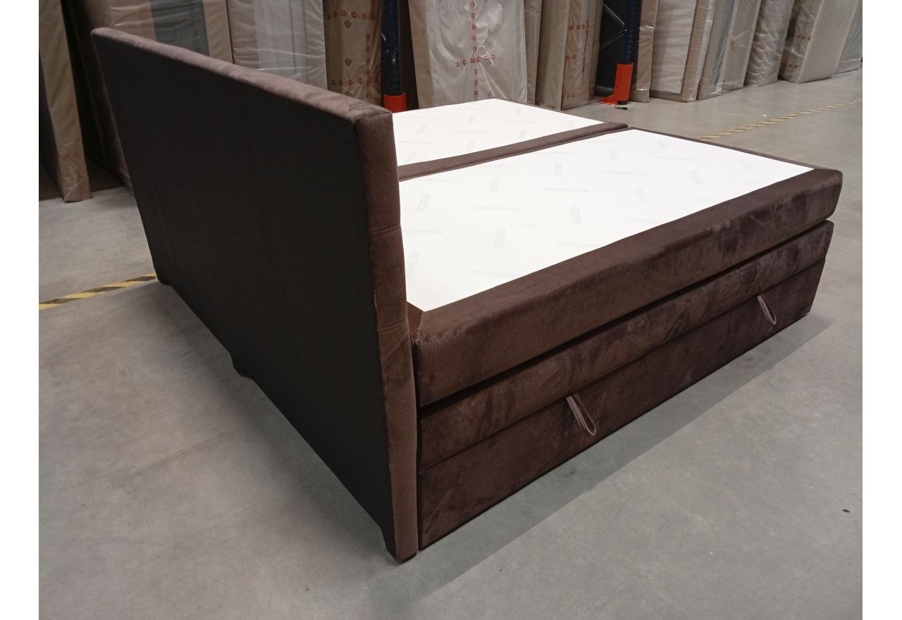 Łóżko kontynentalne ERNI KING 200x200 - Monolith 15 - brązowy - OUTLETU