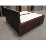 Łóżko kontynentalne ERNI KING 200x200 - Monolith 15 - brązowy - OUTLETU