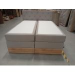 Łóżko kontynentalne VENETO KING 160x200 - Matana 17 - beżowy - OUTLETU