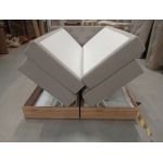 Łóżko kontynentalne VENETO KING 160x200 - Matana 17 - beżowy - OUTLETU