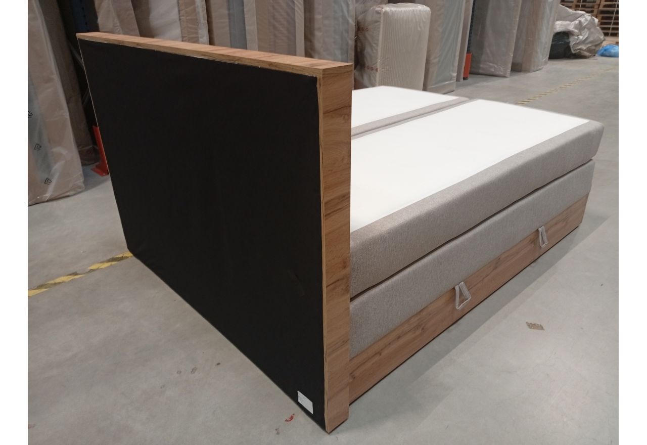 Łóżko kontynentalne VENETO KING 160x200 - Matana 17 - beżowy - OUTLETU