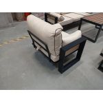 Metalowy fotel ogrodowy ELBA S1 - beżowy - OUTLETU