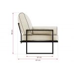 Metalowy fotel ogrodowy ELBA S1 - beżowy - OUTLETU