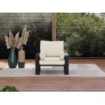 Metalowy fotel ogrodowy ELBA S1 - beżowy - OUTLETU