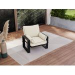 Metalowy fotel ogrodowy ELBA S1 - beżowy - OUTLETU