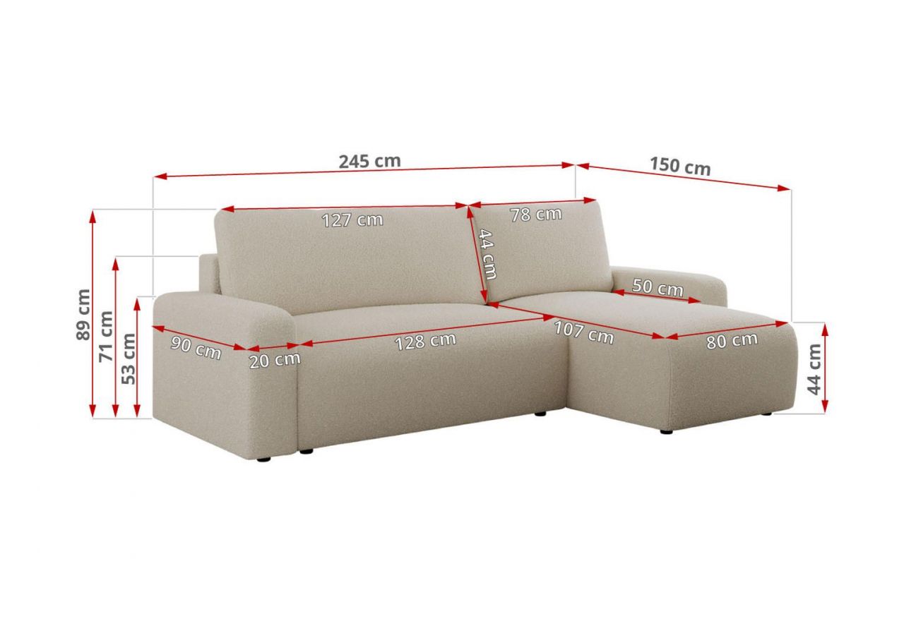 Narożnik ARGOS L - Now or Never 02 - beżowy - OUTLET