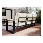 Metalowa sofa ogrodowa ELBA S3 - beżowy